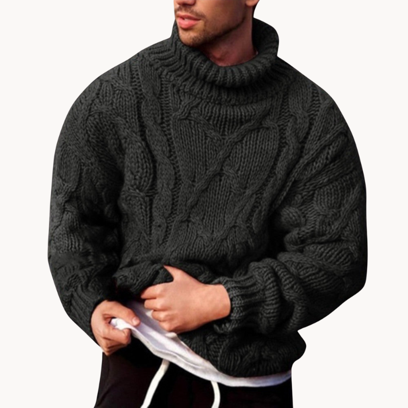 Winterlicher Rollkragenpullover für Herren - Bequem, Stilvoll und Nachhaltig